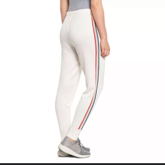 SPIRITUAL GANGSTER X MADELEINE THOMPSON RAINBOW STRIPED TERRY JOGGERS - Picture 9 of 12